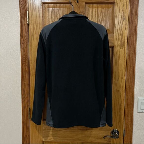 Columbia Mens Black Pull Over Fleece Quarter Zip Sweatshirt Medium - Picture 3 of 6
